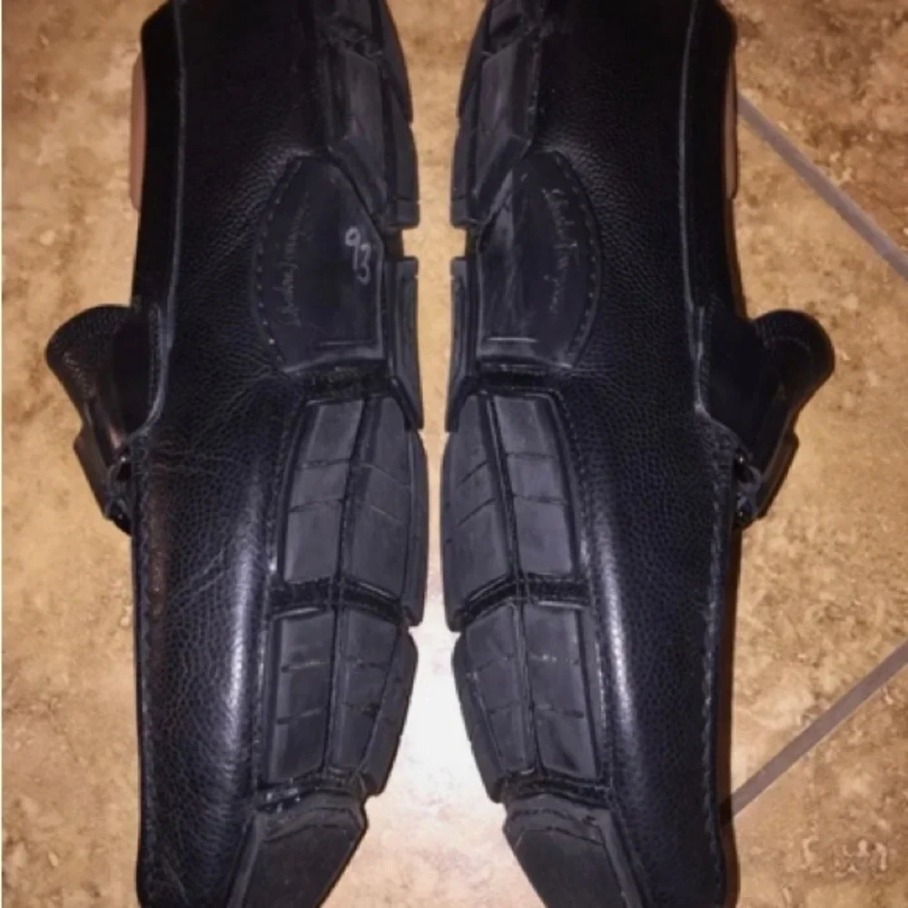 SALVATORE FERRAGAMO SARDEGNA black Men's moccasin nero Calf size 9